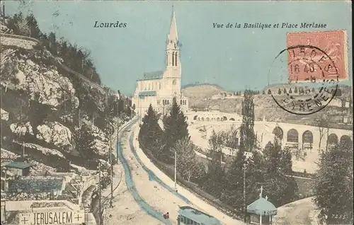 Lourdes Hautes Pyrenees Basilique Place Merlasse / Lourdes /Arrond. d Argeles-Gazost