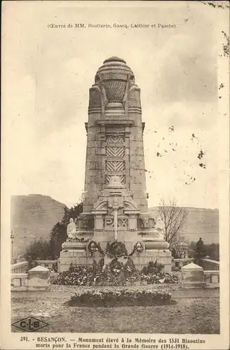 Besancon Doubs Monument eleve a la Memoire  / Besancon /Arrond. de Besancon