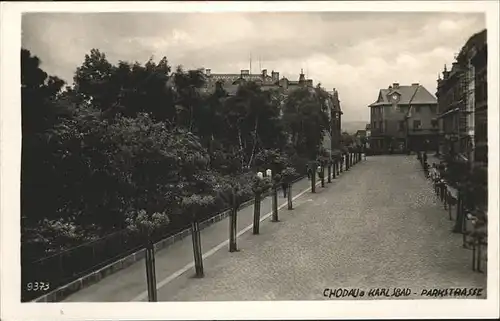 Karlsbad Eger Boehmen Parkstrasse / Karlovy Vary /