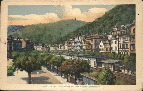 Karlsbad Eger Boehmen Freundschaftshoehe / Karlovy Vary /