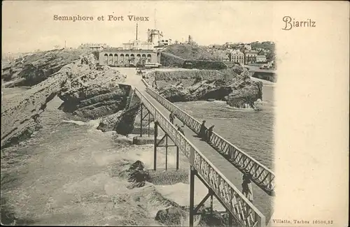 Biarritz Pyrenees Atlantiques Semaphore et Port Vieux / Biarritz /Arrond. de Bayonne