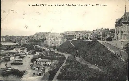 Biarritz Pyrenees Atlantiques Plca de l Atalaye Port des Pecheurs / Biarritz /Arrond. de Bayonne