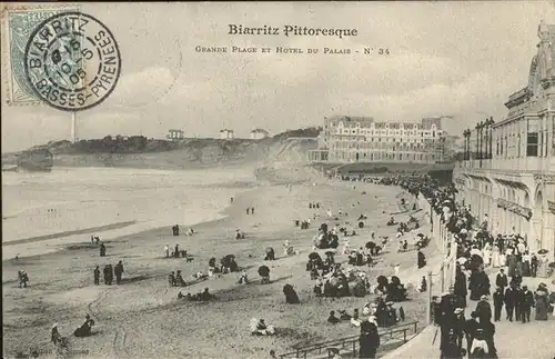 Biarritz Pyrenees Atlantiques Pittoresque Hotel Du Palais, Plage / Biarritz /Arrond. de Bayonne