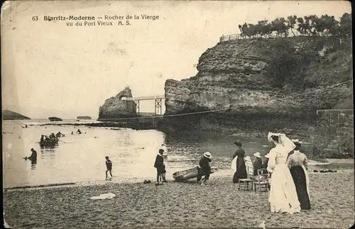 Biarritz Pyrenees Atlantiques Rocher Vierge Port Vieux / Biarritz /Arrond. de Bayonne