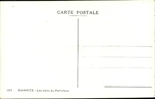 Biarritz Pyrenees Atlantiques Les bains du Port-viuex / Biarritz /Arrond. de Bayonne