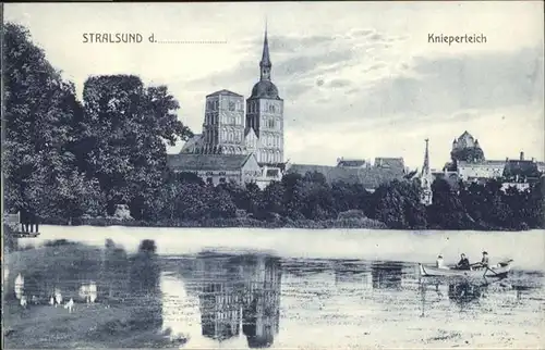 Stralsund Mecklenburg Vorpommern Knieperteich Boot / Stralsund /Stralsund Stadtkreis