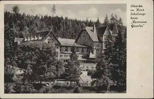 Schierke Harz Erholungsheim Hermann Gieseler / Schierke Brocken /Harz LKR