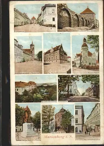 Marienberg Zschopauerstrasse Tor Kirche Postamt Unteroffizierschule Denkmal Herzog Heinrich der Fromme  *