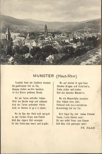 Munster Elsass Gedicht Fr. Haag *