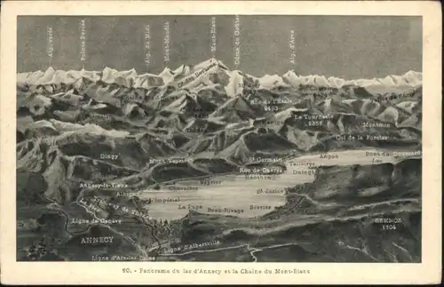 ws65833 Annecy Haute-Savoie Annecy Chaine Mont-Blanc * Kategorie. Annecy Alte Ansichtskarten