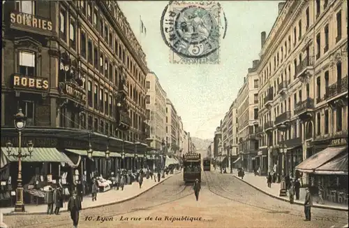 Lyon Strassenbahn Rue Republique x