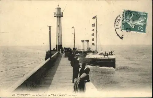 Dieppe Dampfer La France Leuchtturm x