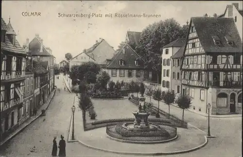 Colmar Schwarzenberg Platz Roesselmann Brunnen x