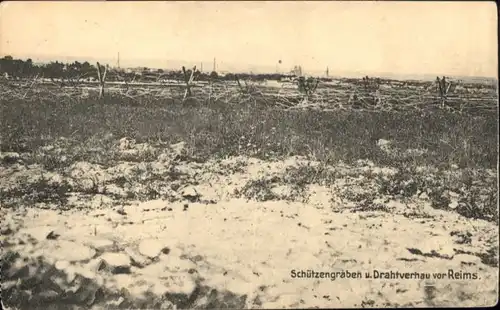 Reims Schuetzengraben Drahtverhau x