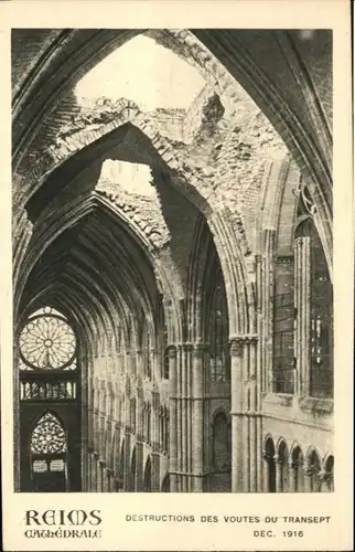 Reims Cathedrale Zerstoerung *