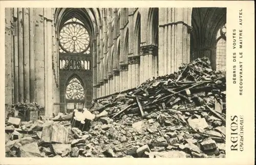 Reims Cathedrale Zerstoerung *