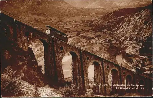 Lourdes Zahnradbahn Funicluaire Pic Jer Grand Viaduc *