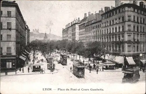 Lyon Strassenbahn Place Pont Cours Gambetta *
