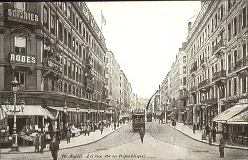 Lyon Strassenbahn Rue Republique *