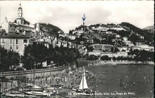 Menton la Plage du Port x