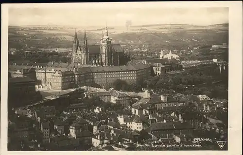 Prag Prahy Prague Blick ueber die Stadt mit Dom Kat. Praha