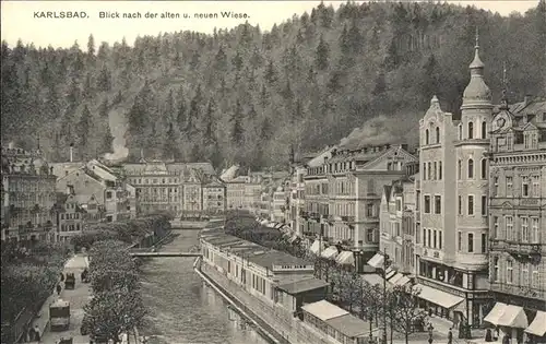 Karlsbad Eger Boehmen Alte und Neue Wiese Kat. Karlovy Vary