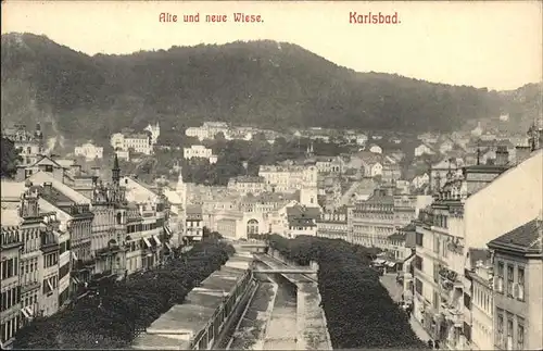 Karlsbad Eger Boehmen Alte und Neue Wiese Kat. Karlovy Vary