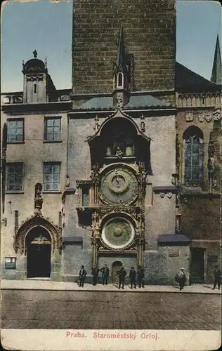 Prag Prahy Prague Staromestsky orloj Altstaedter Rathausuhr Kat. Praha