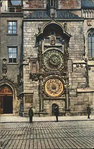 Prag Prahy Prague Staromestsky orloj Altstaedter Rathausuhr Kat. Praha