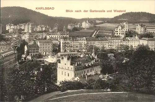 Karlsbad Eger Boehmen Gartenzeile und Westend Villenkolonie Kat. Karlovy Vary