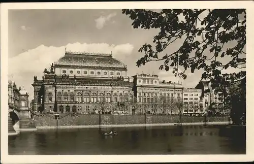 Prag Prahy Prague Narodni divadlo Nationaltheater Moldau Kat. Praha