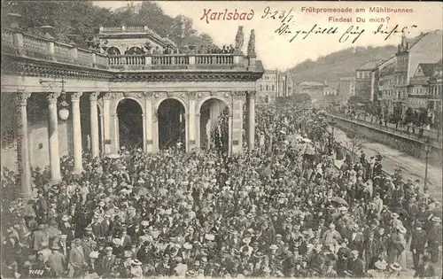 Karlsbad Eger Boehmen Fruehpromenade Muehlbrunnen Kolonnade Kat. Karlovy Vary