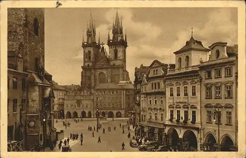 Prag Prahy Prague Staromestska namesti Altstaedter Ring Rathaus Feldpost Kat. Praha