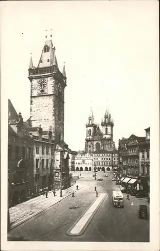 Prag Prahy Prague Staromestska namesti Altstaedter Ring Rathaus Teynkirche Kat. Praha