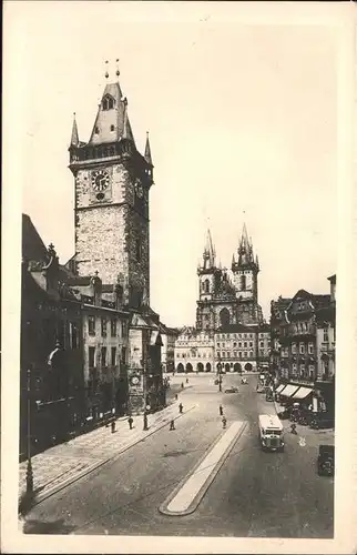 Prag Prahy Prague Staromestska namesti Altstaedter Ring Rathaus Teynkirche Kat. Praha