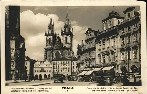 Prag Prahy Prague Staromestska namesti Tynsky chram Altstaedter Ring Teynkirche Kat. Praha