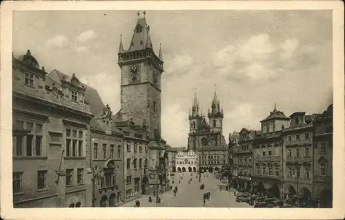 Prag Prahy Prague Staromestska namesti Tynsky chram Altstaedter Ring Rathausturm Teynkirche Kat. Praha
