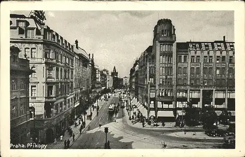 Prag Prahy Prague Prikopy Graben Strassenbahn Kat. Praha