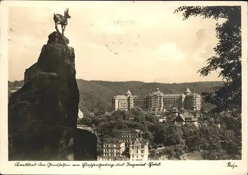 Karlsbad Eger Boehmen Gemsfelsen am Hirschensprung Hotel Imperial Kat. Karlovy Vary