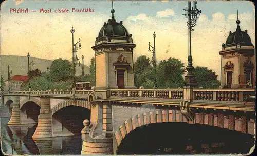 Prag Prahy Prague Most cisare Frantiska Kaiser Franz Josef Bruecke Moldau Feldpost Kat. Praha