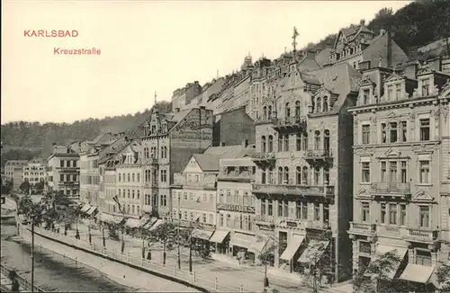 Karlsbad Eger Boehmen Kreuzstrasse Kat. Karlovy Vary