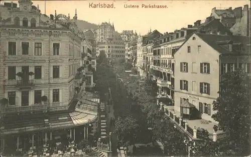 Karlsbad Eger Boehmen Untere Parkstrasse Kat. Karlovy Vary