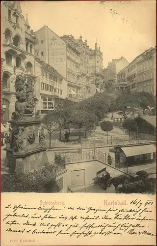 Karlsbad Eger Boehmen Schlossberg Kat. Karlovy Vary