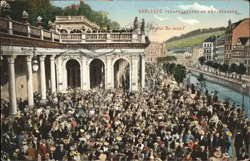 Karlsbad Eger Boehmen Fruehpromenade Muehlbrunnen Kolonnade Kat. Karlovy Vary