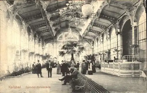 Karlsbad Eger Boehmen Inneres der Sprudelkolonnade Kat. Karlovy Vary