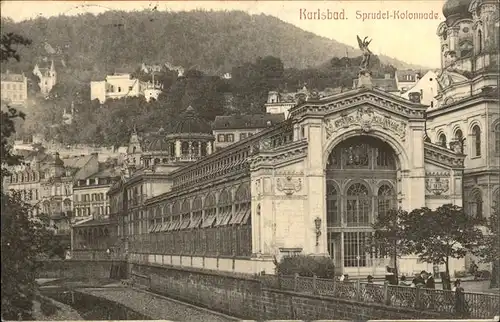 Karlsbad Eger Boehmen aeussere Sprudelkolonnade Kat. Karlovy Vary