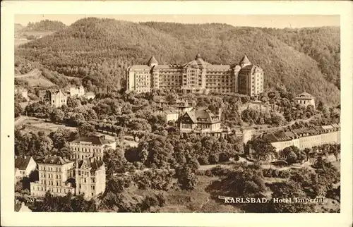 Karlsbad Eger Boehmen Blick zum Hotel Imperial Kat. Karlovy Vary
