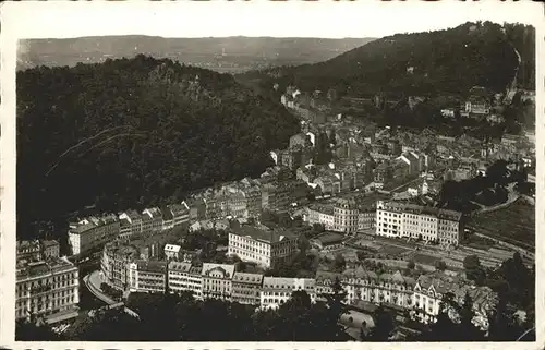 Karlsbad Eger Boehmen Gesamtansicht Kat. Karlovy Vary