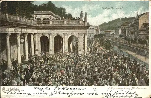 Karlsbad Eger Boehmen Fruehpromenade Muehlbrunnen Kolonnade Kat. Karlovy Vary