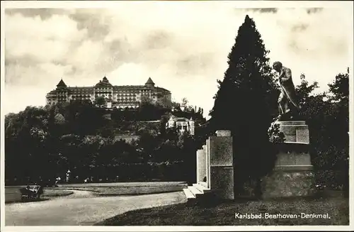 Karlsbad Eger Boehmen Beethoven Denkmal Hotel Imperial Kat. Karlovy Vary
